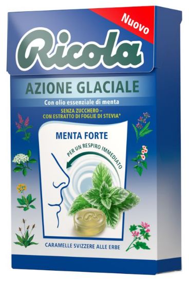 Picture of RICOLA ASTUCCIO AZIONE GLACIALE SENZA ZUCCHERO 50g 20pz