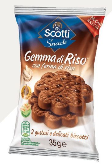 Picture of RISO SCOTTI BISCOTTI GEMME DI RISO CIOCCOLATO 30pz 35gr