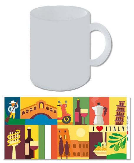 Immagine di TAZZA MUG W L'ITALIA 1pz CERAMICA - H9,5 cm - CITTA'