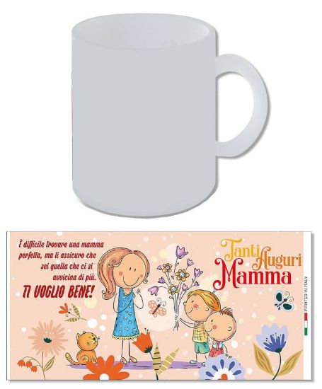 Picture of TAZZA MUG TANTI AUGURI MAMMA 1pz CERAMICA - H9,5 cm