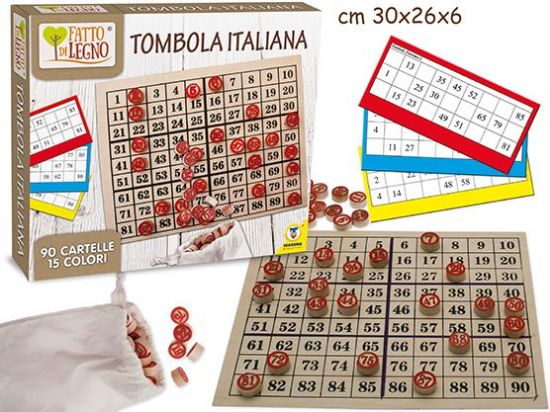 Immagine di GIOCHI SCATOLA TOMBOLA ITALIANA 1pz IN LEGNO TOREMA