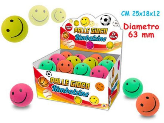 Immagine di GIOCHI PALLINE RIMBALZINE SMILE EXPO 24pz TEOREMA