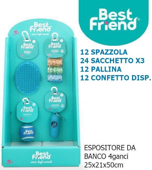 Picture of ESPOSITORE DA BANCO ACCESSORI IGIENE E GIOCHI PET 60pz BEST FRIEND