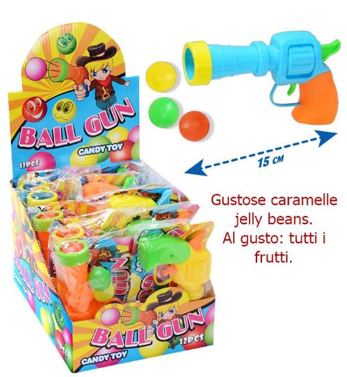 Picture of CARAMELLE TOYS CANDY BALL GUN 12pz - JOYGUM