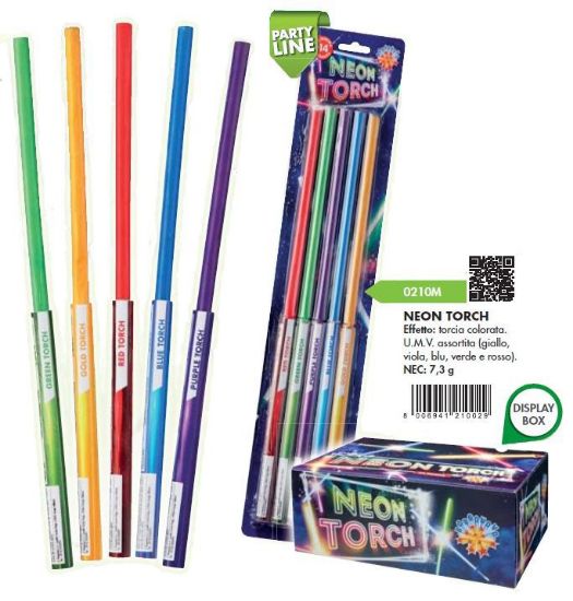 Immagine di BENGALINO NEON TORCH BLISTER 5pcs x24pz BORGONOVO