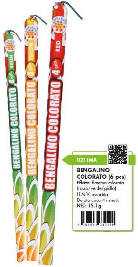 Immagine di BENGALINO COLORATO 6pcs x5pz BORGONOVO