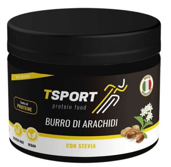 Picture of BURRO DI ARACHIDI TSPORT STEVIA 6pz 550gr