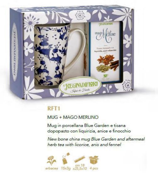 Immagine di REGINADIFIORI SCATOLA REGALO MUG + TISANA MAGO MERLINO