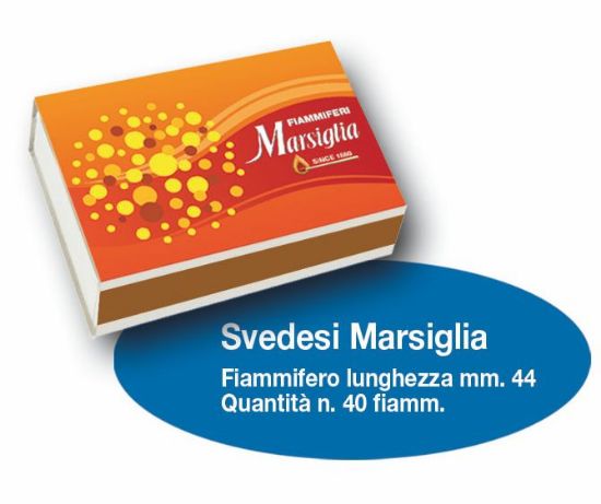 Picture of FIAMMIFERI SVEDESI MARSIGLIA 100pz DA 40 FIAMMIFERI