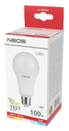 Picture of LAMPADINE LED E27 13W GOCCIA LUCE CALDA 1pz 3000K/1521im A+ - NEOS NOVALINE