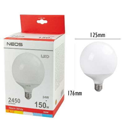 Immagine di LAMPADINE LED E27 24W GLOBO LUCE CALDA 1pz 3000K - NEOS NOVALINE