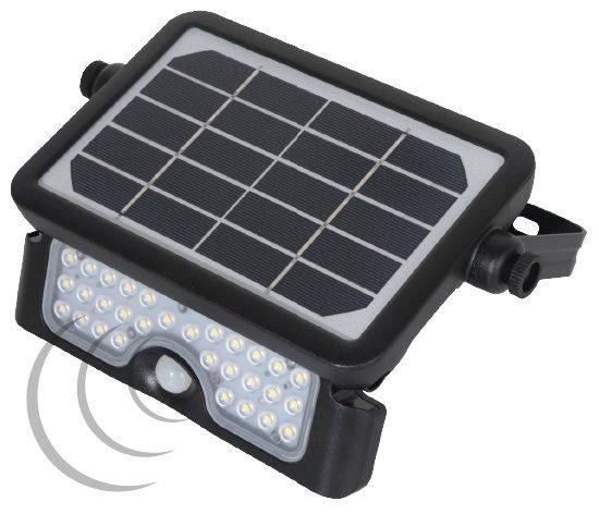 Picture of FARO LED con PANNELLO SOLARE 15W 1pz IP65 BATTERIE LITIO RIC. MIS.145x165x30mm- DA ESTERNO NOVALINE