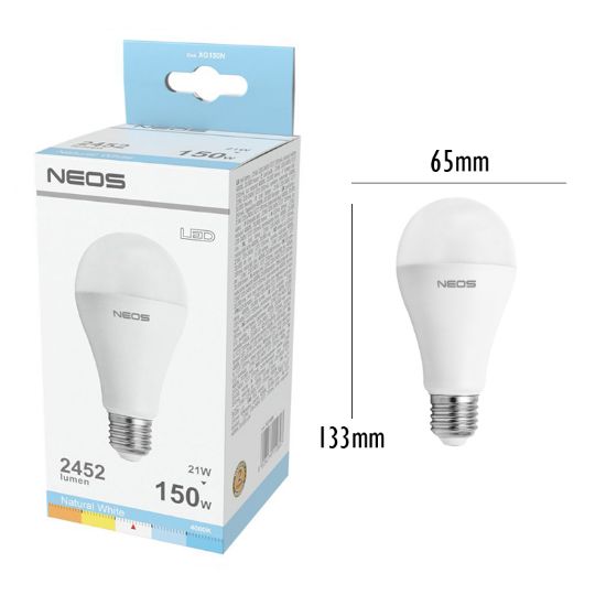 Immagine di LAMPADINE LED E27 20W GOCCIA LUCE NATURALE 1pz 4000K/2452lm