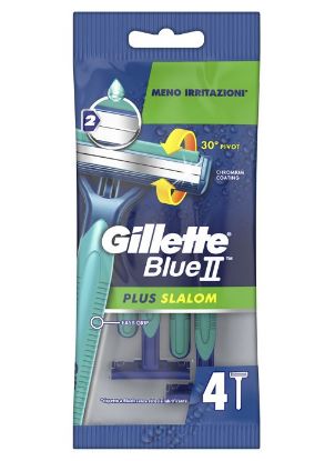 Immagine di RASOIO GILLETTE BLUE II SLALOM PLUS 1x4pz - VGP397 VGP534