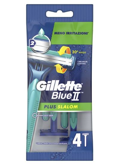 Immagine di RASOIO GILLETTE BLUE II SLALOM PLUS 1x4pz - VGP397 VGP534