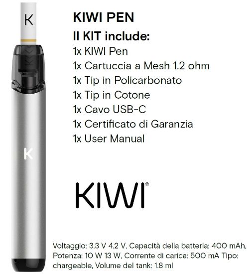 Immagine di KIWI PEN KIT NIMBUS CLOUD - KIWI VAPOR (pvp.29,90)