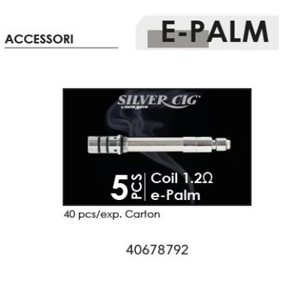 Picture of SILVER CIG RESISTENZA COIL E-PALM RICAMBIO 1,2o 1x5pz