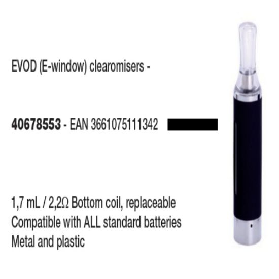 Picture of SILVER MATCH ATOMIZZATORE TANK NERO 1pz MODELLO EVOD