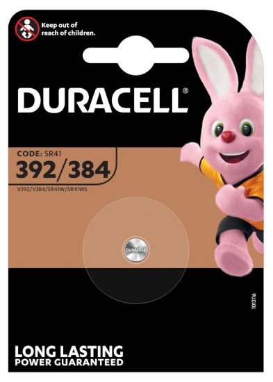 Picture of PASTIGLIE DURACELL 392/384 LR41 1.5v 1x 1pz OSSIDO DI ARGENTO