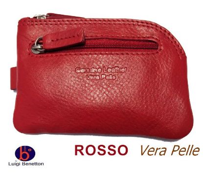 Picture of PORTAMONETE PORTACHIAVI IN PELLE 1pz ROSSO