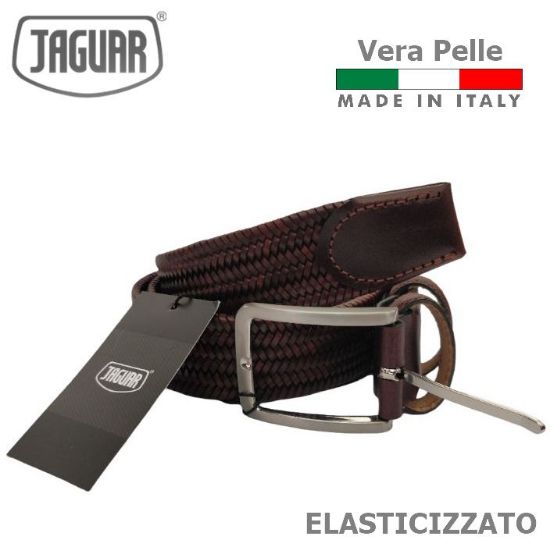 Picture of CINTURA UOMO JAGUAR MORO H.3,5cm 1pz  ELASTICIZZATO SCATOLA REGALO