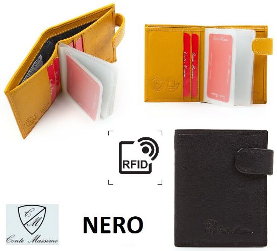 Immagine di PORTAFOGLIO CONTE MASSIMO CM2132 NERO 1pz - VERA PELLE RFID