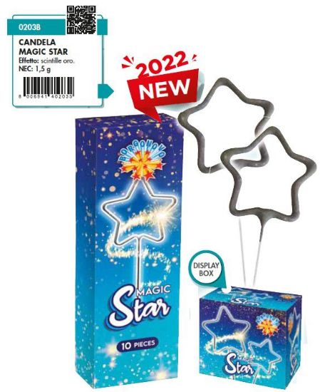 Immagine di CANDELINE MAGICHE STAR 10pcs x24pz BORGONOVO