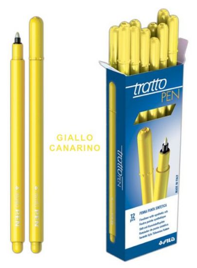 Picture of PENNARELLI TRATTO PEN 12pz GIALLO CANARINO PENNARELLO FILA