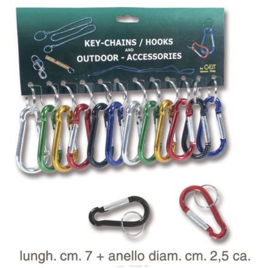 Picture of PORTACHIAVI GEIT GANCI Mis.7 SNAP- HOOK S. 12pz