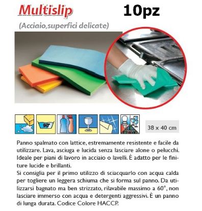 Immagine di PANNO MULTISPLIP 10pz VERDE - SUPER5