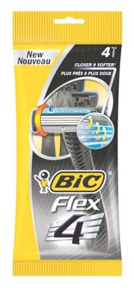 Immagine di RASOIO BIC 4 FLEX 1x4pz NERO/GIALLO - VGP050