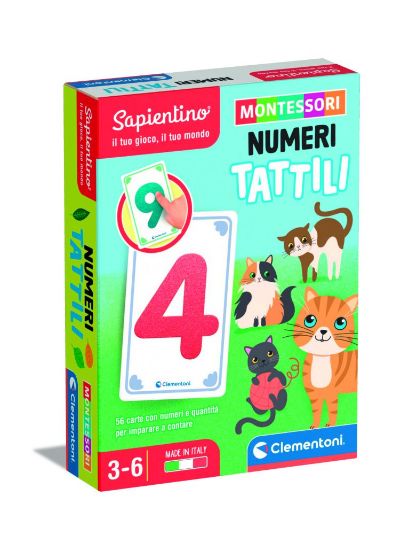 Picture of GIOCHI MONTESSORI CARTE NUMERI TATTILI 1pz CLEMENTONI