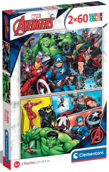 Immagine di GIOCHI PUZZLE 2X60 AVENGERS