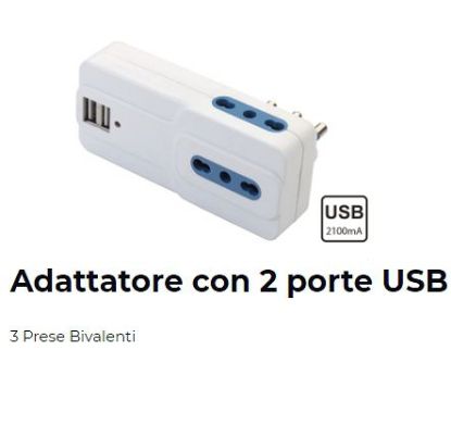 Picture of PRESA ADATTATORE 3 PRESE 16A + USB - NOVALINE