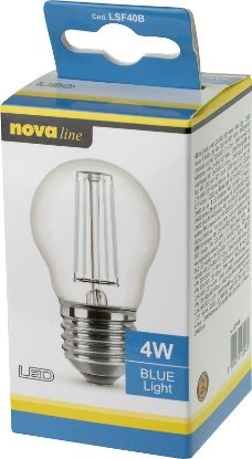 Immagine di LAMPADINE LED FILAMENTO E27 4W LUCE BLU 1pz - NEOS NOVALINE