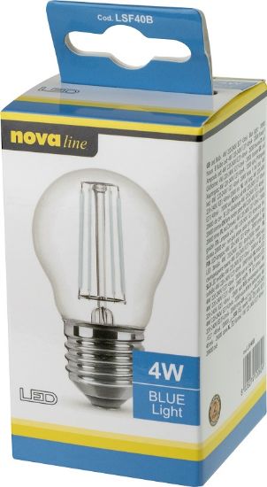 Immagine di LAMPADINE LED FILAMENTO E27 4W LUCE BLU 1pz - NEOS NOVALINE