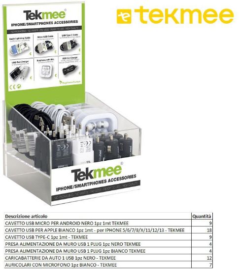 Immagine di EXPO TEKMEE ACCESSORI CELLULARE 63pz ASSORTITI