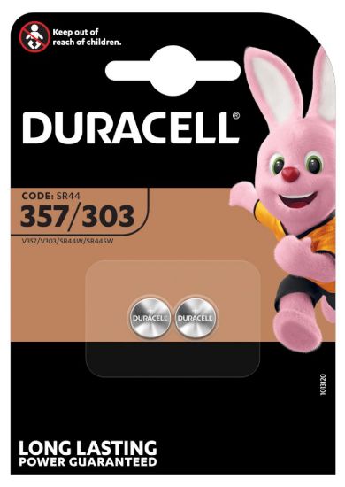 Picture of PASTIGLIE DURACELL 357/303 1.5v 2x 1pz OSSIDO DI ARGENTO