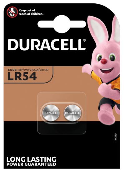 Picture of PASTIGLIE DURACELL LR54 1.5v 2x 1pz ALCALINE