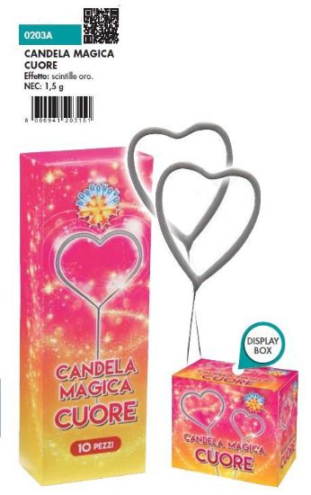 Picture of CANDELINE MAGICHE CUORE 10pcs x24pz BORGONOVO