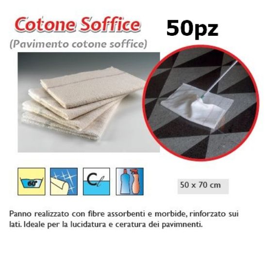 Immagine di PANNO PAVIMENTO COTONE SOFFICE 50pz - SUPER5