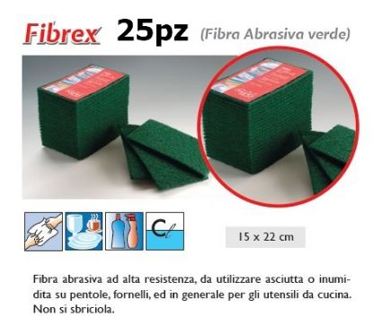 Immagine di SPUGNA FIBREX ABRASIVA 25pz - SUPER5