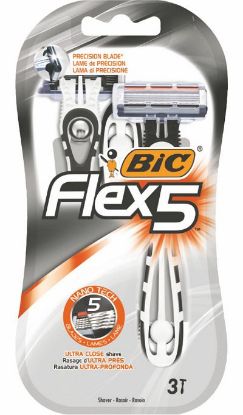 Picture of RASOIO BIC 5 FLEX 1x3pz BIANCO/NERO - VGP462