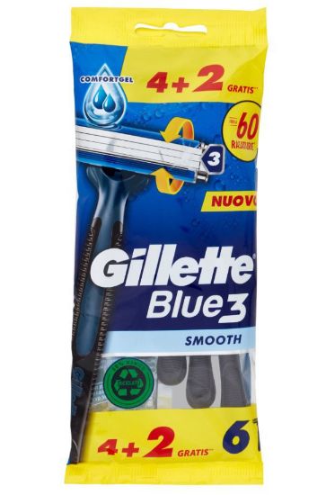 Picture of RASOIO GILLETTE R&G BLU3 STANDARD x4+2pz BLU - IGP108