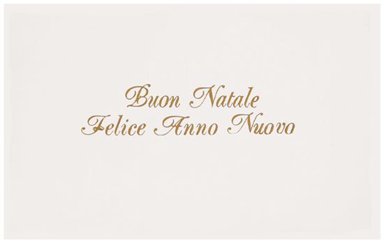 Picture of BIGLIETTI NATALE BRISTOL 90x140 BIANCO 50pz SCRITTA ORO NATALE + BUSTA