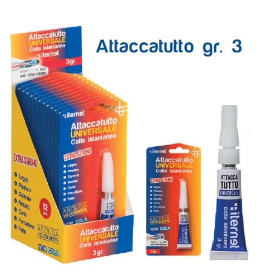 Immagine di COLLA ATTACATUTTO 3gr 12pz EXPO SUPER COLLA UNIVERSALE