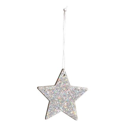 Picture of DECORO STELLA 4pz 8cm ARGENTO