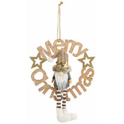 Picture of DECORO MERRY XMAS DA APPENDERE GNOMO H22cm