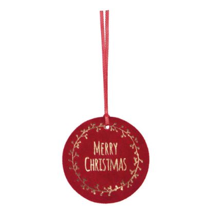 Picture of DECORO MERRY XMAS 6pz    D10cm BORDEAUX