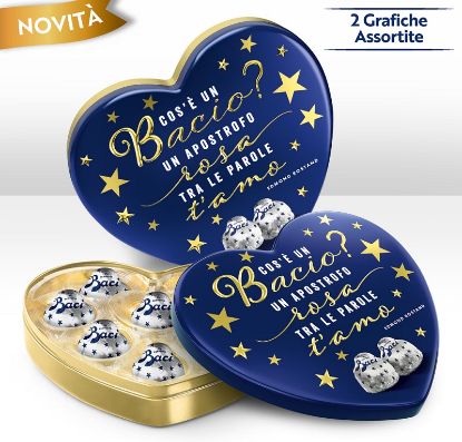 Immagine di BACI PERUGINA CUORE LATTA 6pz 100gr SAN VALENTINO 2025